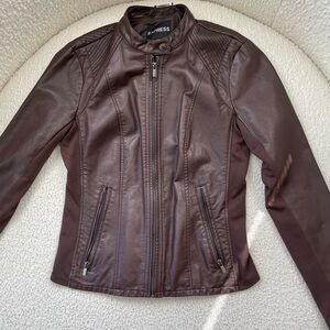 Express faux leather jacket. Brown, size medium.